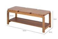 Banco de Madeira 3 Lugares com Sapateira – Design Moderno e Funcionalidade - imagem 4