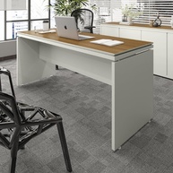 Mesa de Escritório Oslo 160cm com Tampo Duplo Fendi e Freijó - Design Moderno e Funcionalidade Premium - imagem 1