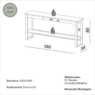 Aparador Industrial 1 Gaveta: Design e Funcionalidade - imagem 2