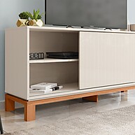 Rack TV 55" Off White/Freijó: Design e Funcionalidade - imagem 2