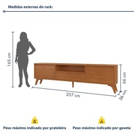 Rack TV 75" Piazza: Elegância e Funcionalidade - imagem 2