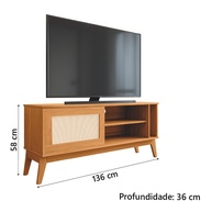 Rack TV 55" Rattan Caribe: Estilo e Funcionalidade - imagem 2