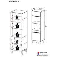 Paneleiro 2 Portas para Forno e Microondas Veneza - Design Moderno e Funcionalidade - imagem 4