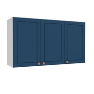 Armário Aéreo 3 Portas 120 cm Pérola Yescasa Branco/Azul - Design Moderno e Funcionalidade - imagem 5