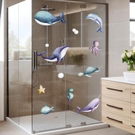 Adesivo Decorativo Fundo do Mar Infantil Lavável - Seguro e Fácil de Aplicar para Piscina, Banheiro e Quarto de Bebê - imagem 1