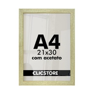 Kit 10 Molduras A4 com Acetato e Fundo em Madeira Maciça - Carvalho - imagem 1