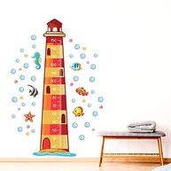 Adesivo de Parede Infantil Régua de Crescimento Fundo do Mar - Decore e Acompanhe o Desenvolvimento com Estilo - imagem 2