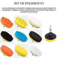 Kit Boina Polimento 5" 11 Peças + Adaptador M10 para Furadeira - Brilho Profissional! - imagem 3