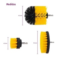 JEX Kit 3 Escovas Limpeza Pesada Multiuso para Furadeira: Rodas, Pneus, Carpetes e Banheiro - imagem 3