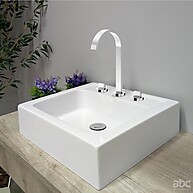 Misturador de Mesa Flow Cromado: Bica Alta e 3 Furos - imagem 2
