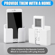 Suporte para Controle Remoto Universal Sem Furos – Pacote com 3 Unidades Brancas - imagem 5