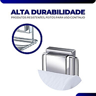 Kit 4 Peças Banheiro com Ventosas Cromadas – Sem Furos! - imagem 2