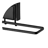 Toalheiro de Banheiro 25cm: Preto Fosco Sem Furos - imagem 2