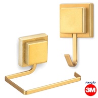 Kit Acessórios Banheiro Arthi: Luxo Sem Furos! - imagem 2