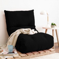 Futon Almofada Dobrável de Espuma Solteiro Preto – Conforto e Versatilidade - imagem 1
