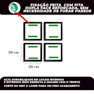 Quadro Placa Decorativa Gamer Futurista 20x20cm - Kit com 4 Peças para Quarto - imagem 4