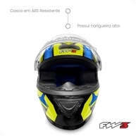 Capacete Fox FW3 Amarelo e Azul com Óculos Integrado - Segurança e Estilo para suas Aventuras - imagem 4