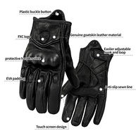 Luvas de Couro Premium FXC para Motociclistas com Tela Sensível ao Toque - Estilo e Proteção - imagem 3