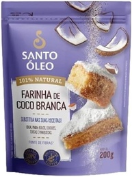 Farinha de coco branca 200 g - Santo Óleo - 01 un - imagem 2