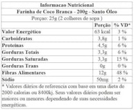 Farinha de coco branca 200 g - Santo Óleo - 01 un - imagem 1