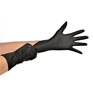 Luvas Nitrílicas Pretas: 100 Unidades (P, M, G) - imagem 1