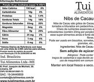 TUI ALIMENTOS Nibs De Cacau 100 G - imagem 2