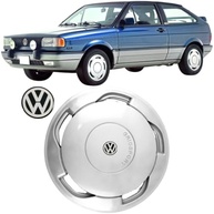 Jogo 4 Calotas Aro 14 VW Gol Voyage Saveiro G1 (87-97) Orbital Grid GR100AR com Adesivo Logo Resinado - imagem 3