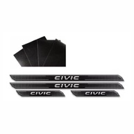 Kit Soleira Diamantada Honda Civic G10 (2016-2018) com Protetor de Porta Cromado - imagem 5