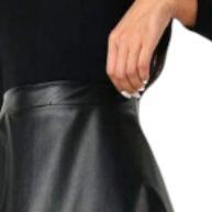 Saia de Couro Fake Godê Plus Size até G3 - imagem 1