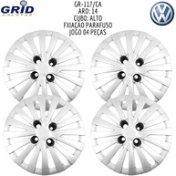 Jogo 4 Calotas Aro 14 VW Gol, Voyage e Saveiro G5/G6/G7 (2008-2017) Grid GR117CA com Adesivo Resinado - imagem 4