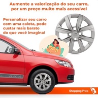 Kit 4 Calotas Aro 14 Gol G4 G6 2008-2016 Prata Grid Cubo Alto - Renove Seu Carro! - imagem 5