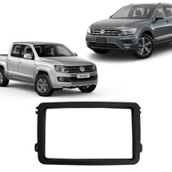 Moldura 1 e 2 Din Preto para Amarok, Fox, Passat, Gol G7 e Jetta - Encaixe Perfeito - imagem 2