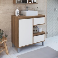 Gabinete de Banheiro 80cm Paula: Organize com Estilo! - imagem 1