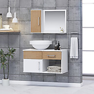 Gabinete para Banheiro Completo: Stilo MDF + Pia + Espelheira - imagem 1