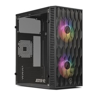 Gabinete Gamer TGT Jester V2 | Rainbow | Mini-Tower | Lateral de Acrílico | Com 2 Fans | Preto | TGT-JSRV2-BKGF02 - imagem 2