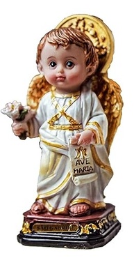 São Gabriel Arcanjo Baby 12cm em Resina - Imagem Sagrada para Decoração e Oração - imagem 2