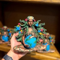 Estátua de Gaia Mãe Terra em Resina - 16cm | Deusa Geia Gaea Decorativa - imagem 5