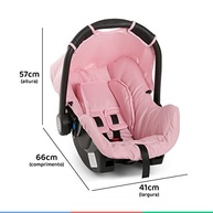 Bebê Conforto Galzerano Grid Rosa: Segurança e Estilo para seu Pequeno (0-13kg) - imagem 3