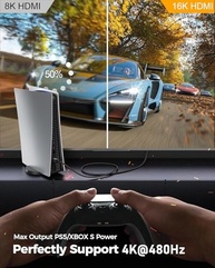 Cabo HDMI 2.2 Ultra High Speed 16K 10K 8K 96Gbps 2M - Conexão Imersiva e Gamer - imagem 3