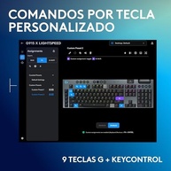Teclado Mecânico Gamer Sem Fio Logitech G915 X LIGHTSPEED com RGB LIGHTSYNC, USB ou Bluetooth, Teclas Programáveis, Switch de Baixo Perfil GL Brown Tactile, Bateria Recarregável - Preto - imagem 4