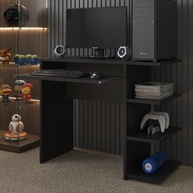 Mesa Escrivaninha para Computador Preto - Design Moderno para Escritório e PC Gamer - imagem 1