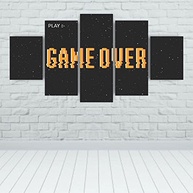 Quadros Decorativos MDF Game Over - Estilo Gamer para Sala e Quarto - imagem 3
