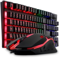 Kit Gamer Teclado Semi Mecanico Gamer Iluminado, Mouse Gamer Com Led USB 3200DPI, 7 Botões - imagem 2