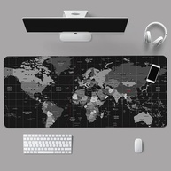 Mouse Pad Gamer Com Estampa Tema Mapa Mundi Extra Grande 90x40 cm com Bordas Costuradas e base Antiderrapante Desk Pad para Teclado Mouse Notebook PC - imagem 1