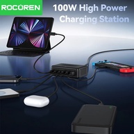 Carregador GaN 100W Rocoren: 6 Portas, Turbo! - imagem 3