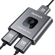 Interruptor HDMI 4K Bidirecional GANA: Conecte 2 Fontes a 1 Monitor ou 1 Fonte a 2 Monitores - imagem 2