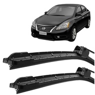Par de Palhetas Limpador Parabrisa Silicone Gancho para Nissan Sentra (2014-2019) - imagem 1