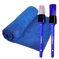 Kit 2 Pincéis Vonixx para Limpeza e Polimento de Carro + Toalha - Design Moderno com Gancho - imagem 2