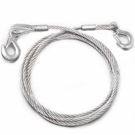 Cabo de Aço para Reboque 4m 8mm - 3 Toneladas de Força com Ganchos Reforçados - imagem 2
