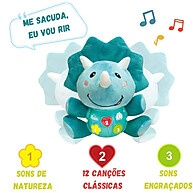 Pelúcia Musical Dino com Luz e Som – Diversão Garantida! - imagem 2